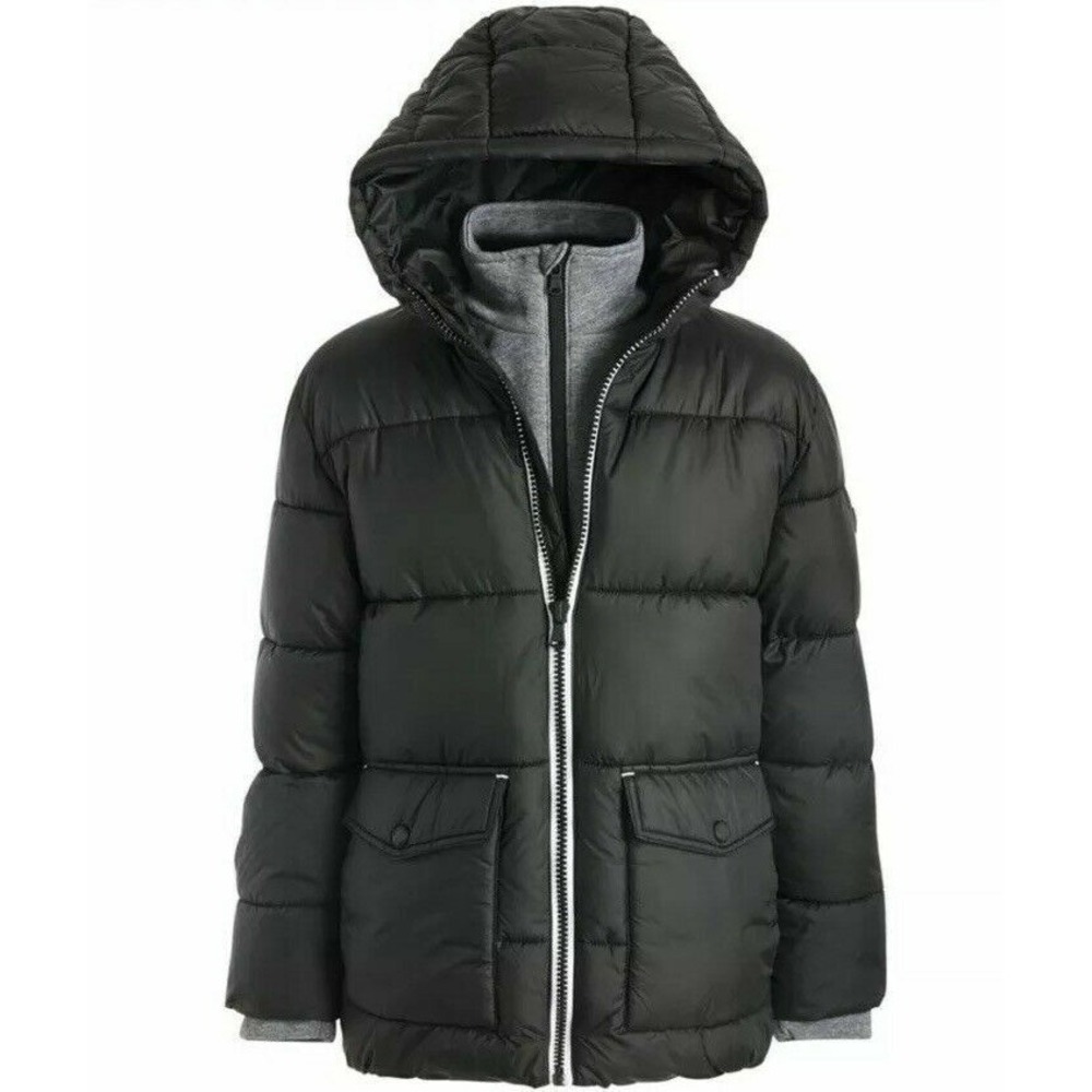 Michael Kors Toddler Boys Hooded Puffer Jacket black Size 2t 2